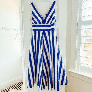 Anthropologie V-Neck Sleeveless Fit & Flare Midi Dress